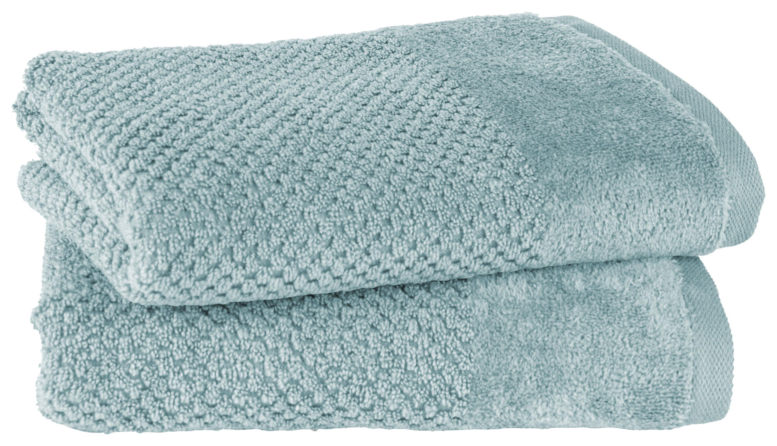 HANDTUCHSET Popcorn 2er Set Hellblau