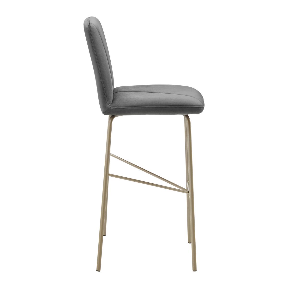 Barová stolička TARA - sivá/šampanská, Modern, kov/drevo (53/110/57cm) - Modern Living