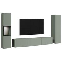 OBÝVACIA STENA BERLIN III - sivá/šalviovozelená, Design, kompozitné drevo/sklo (240/130/31cm) - P & B
