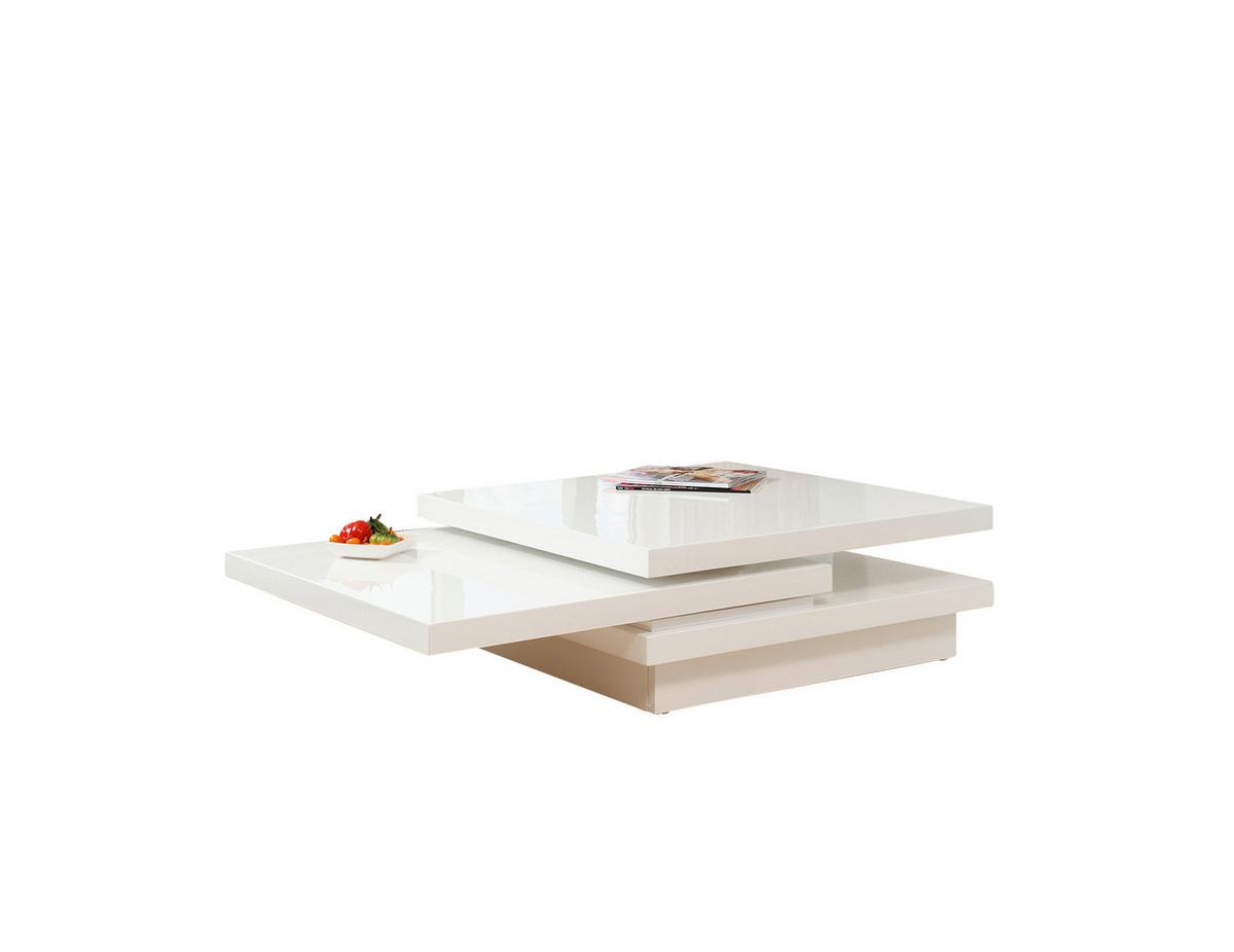 Couchtisch Weiß B: 80 Cm - Weiß Hochglanz, Design, Holzwerkstoff (120/80/30cm) - Livetastic