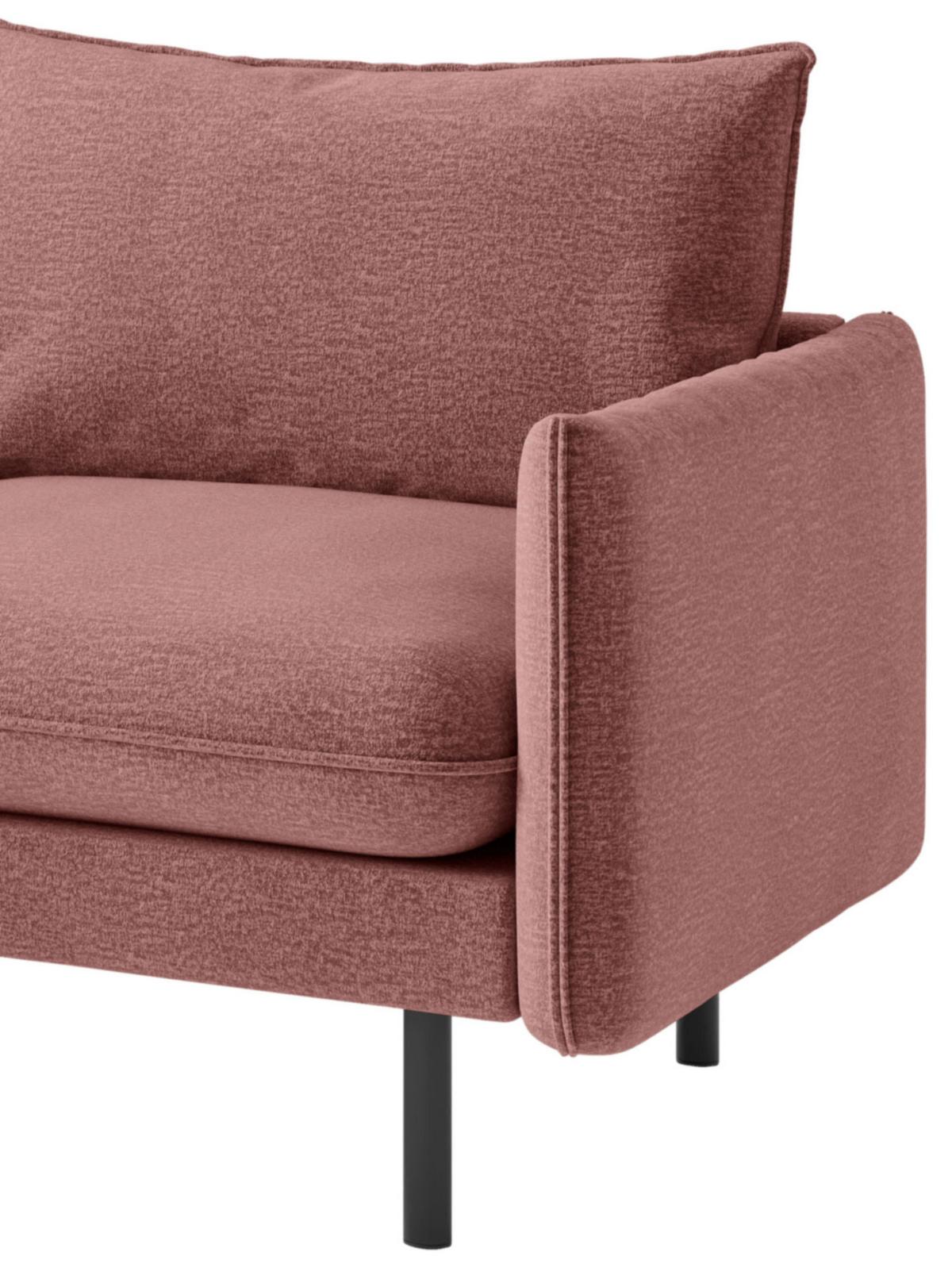 Ecksofa Samos Altrosa S: 204x267 Cm - Altrosa/Schwarz, Design, Textil (204/267cm) - Livetastic