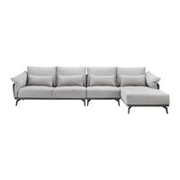 Sedací suoprava ELICIA šedá - černá/světle šedá, Moderní, kov/dřevo (364/88/172cm) - Bessagi Home