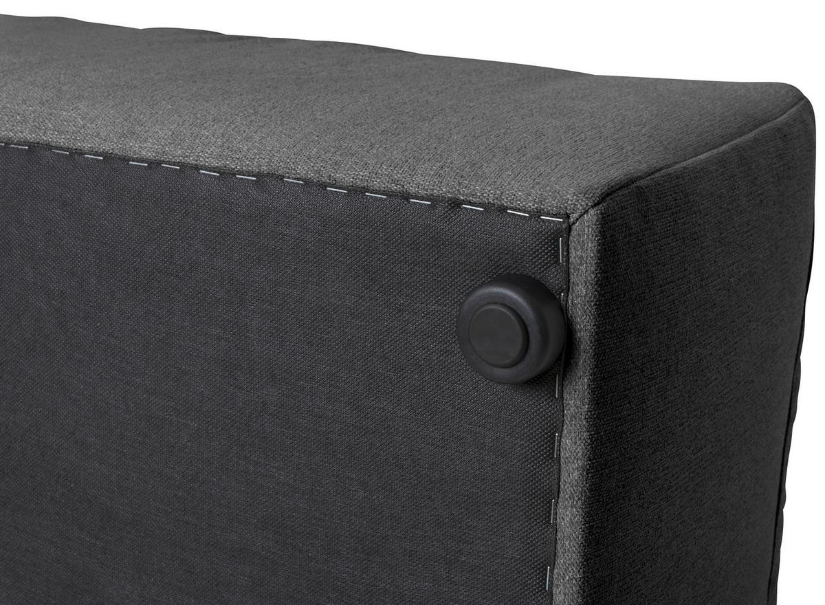 Eckelement Lena Anthrazit Flachgewebe - Anthrazit, Design, Textil (100/73/100cm) - Max Winzer