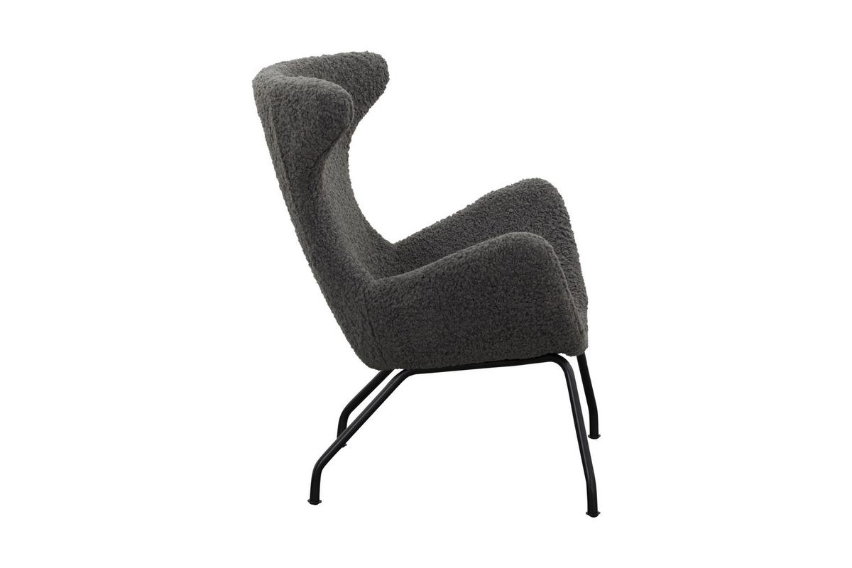 Relaxsessel Grau B: 77 Cm - Schwarz/Grau, MODERN, Textil (77/95/62cm) - Livetastic