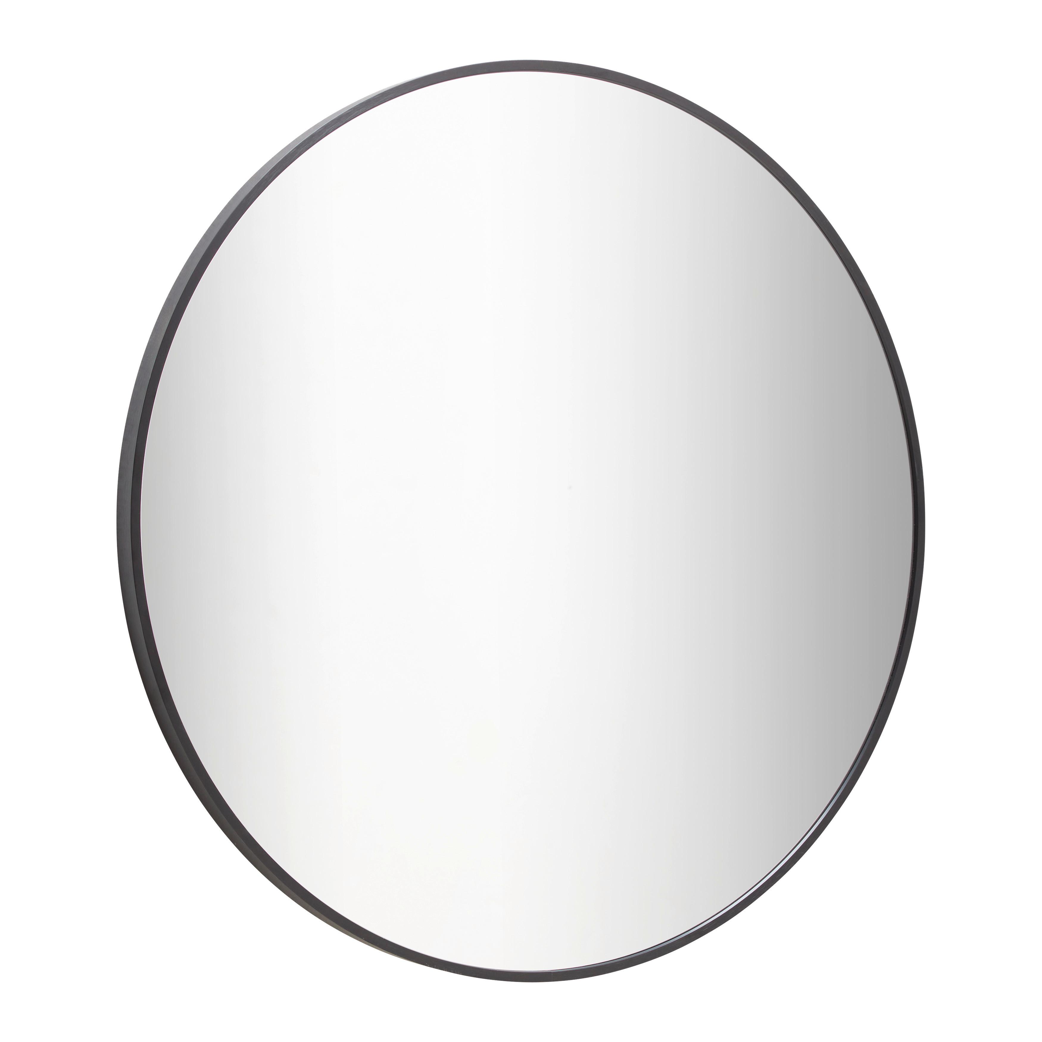 Zrkadlo BRITT čierna - čierna, Modern, kov/sklo (70cm) - Mömax