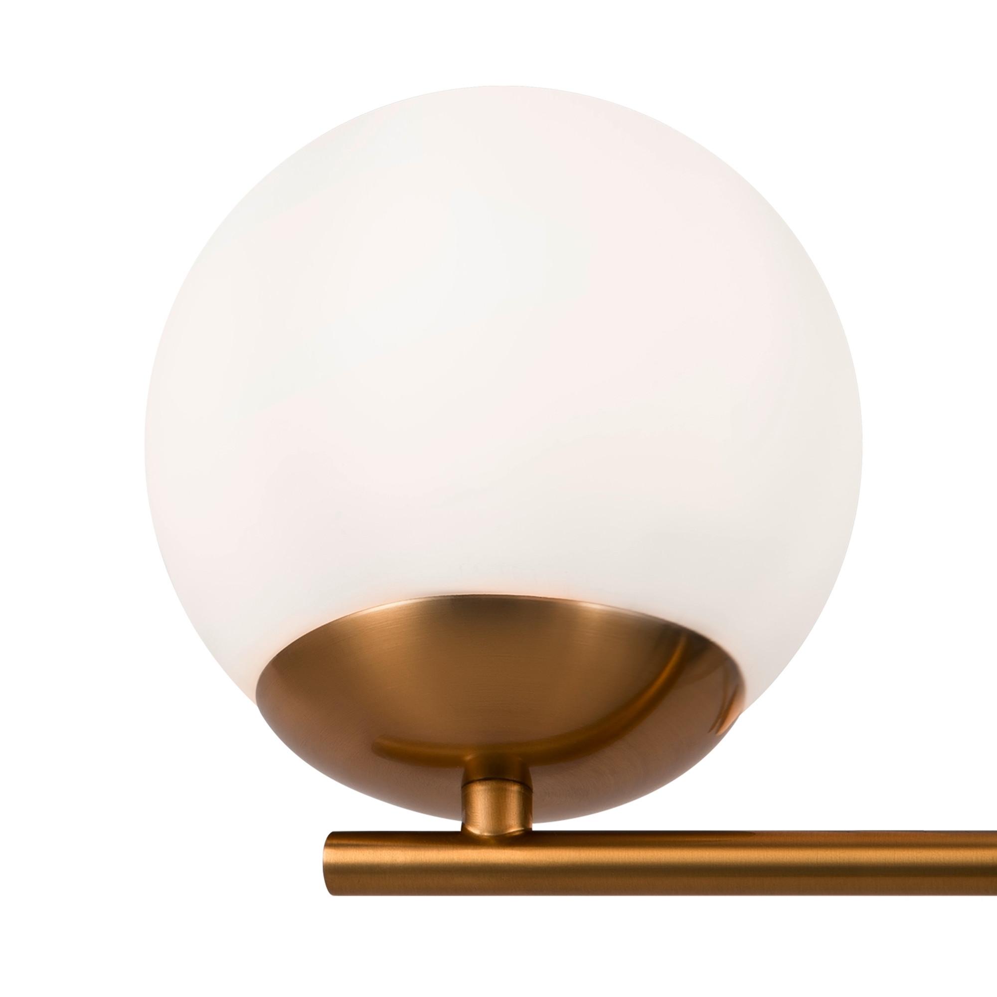 Pendelleuchte Marble - Messingfarben/Weiß, Trend, Glas/Metall (67/56cm) - MAYTONI