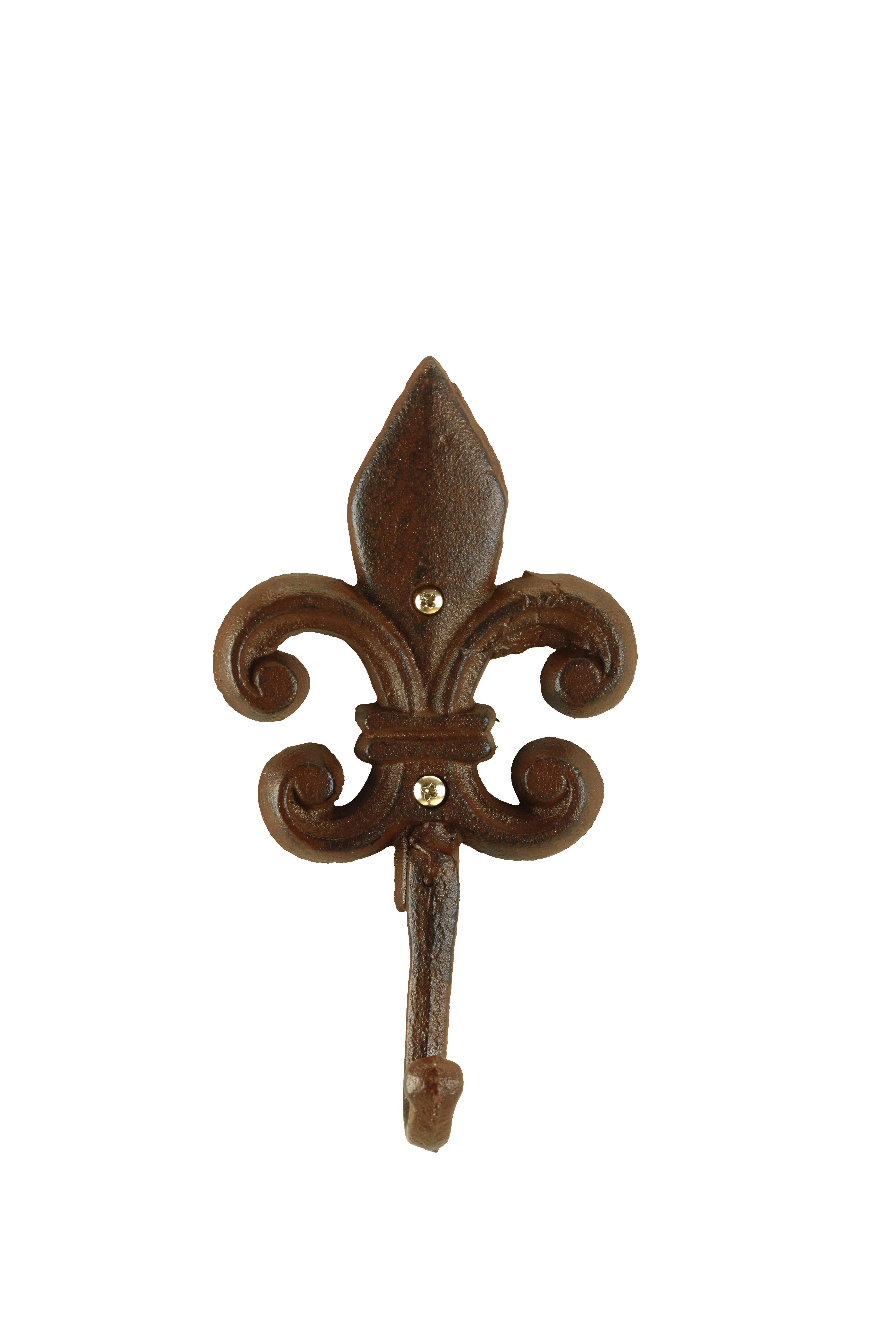 HÁČEK FLEUR - tmavě hnědá, Romantický / Rustikální, kov (10,5/19/5cm) - Mömax