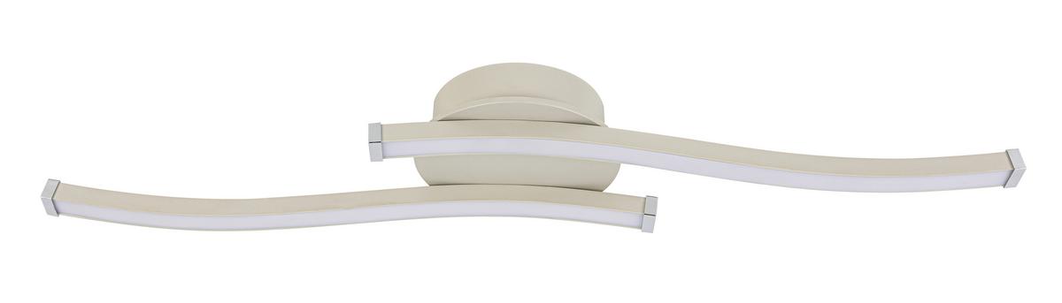 LED-Deckenleuchte Charlie *ph* - Sandfarben/Chromfarben, Basics, Kunststoff/Metall (12/55/6,5cm) - Luca Bessoni