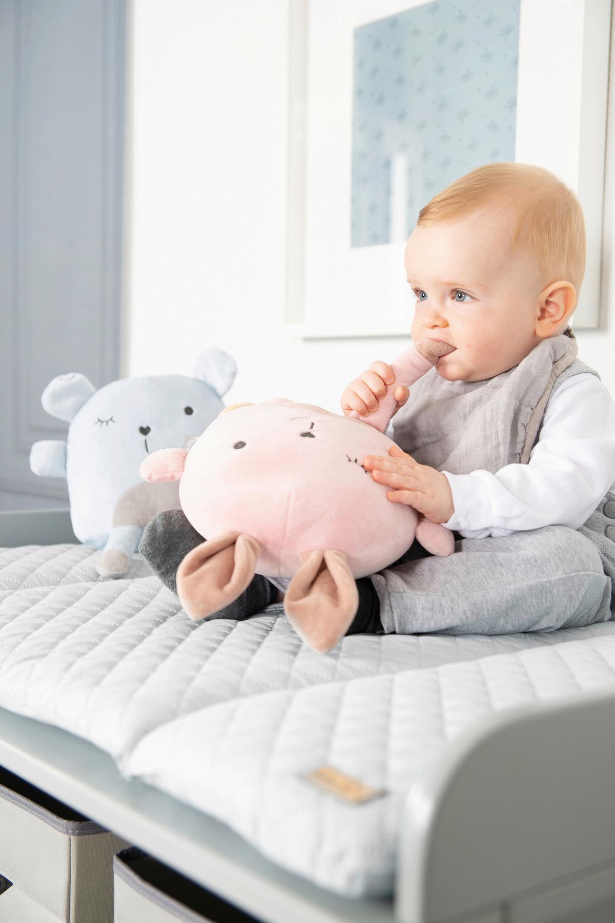 Prebaľovacia podložka BEAR GRAU, 85x75 cm - sivá, Konventionell, textil (85/4/75cm)