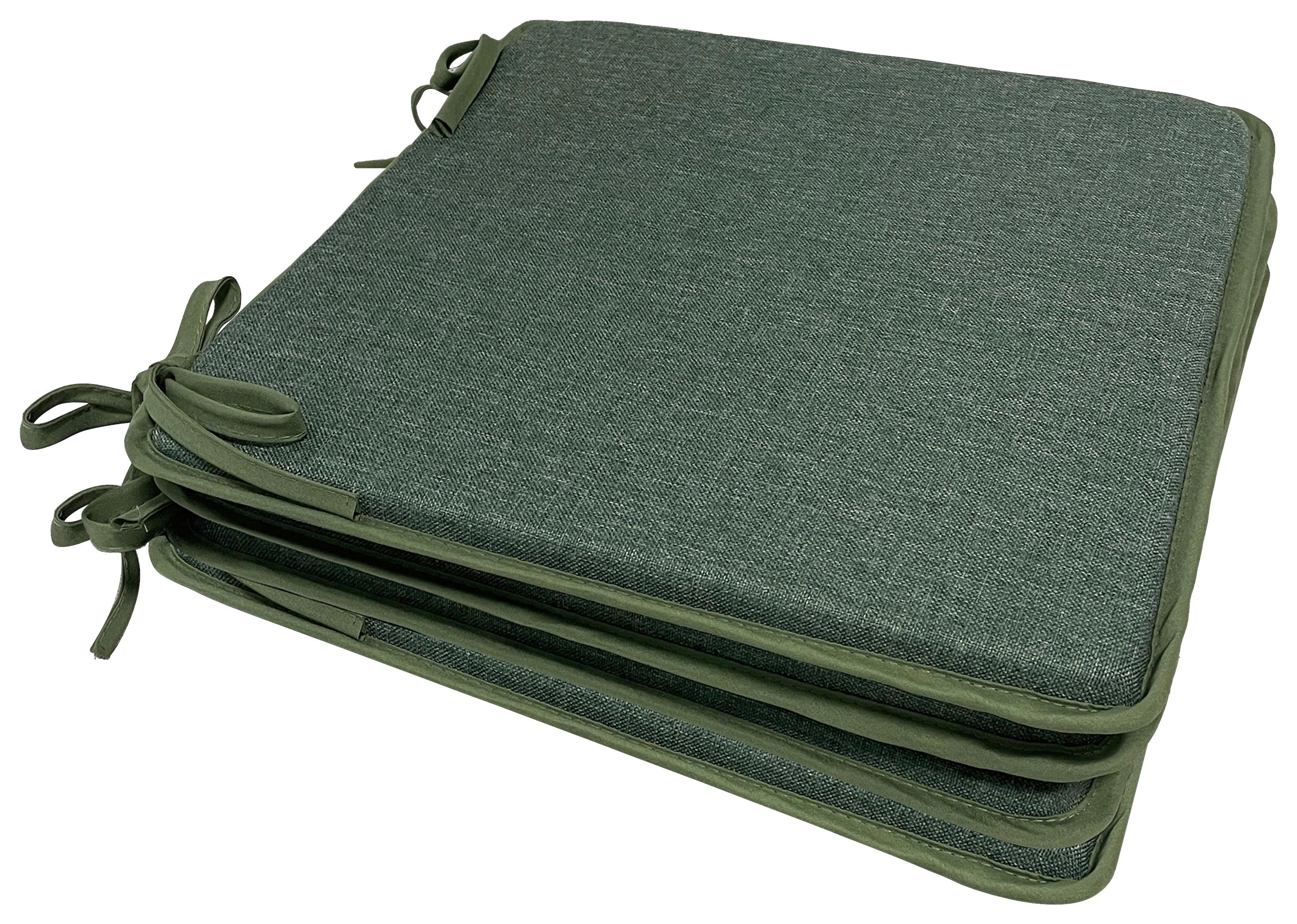 Sitzkissen Xenia - 4er Pack - Salbeigrün, MODERN, Textil (36/36/2cm) - Luca Bessoni