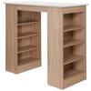 Bartisch Merle Weiß/Eiche Dekor B:103cm - Eichefarben/Weiß, Design, Holzwerkstoff (103/50/115cm) - Respekta