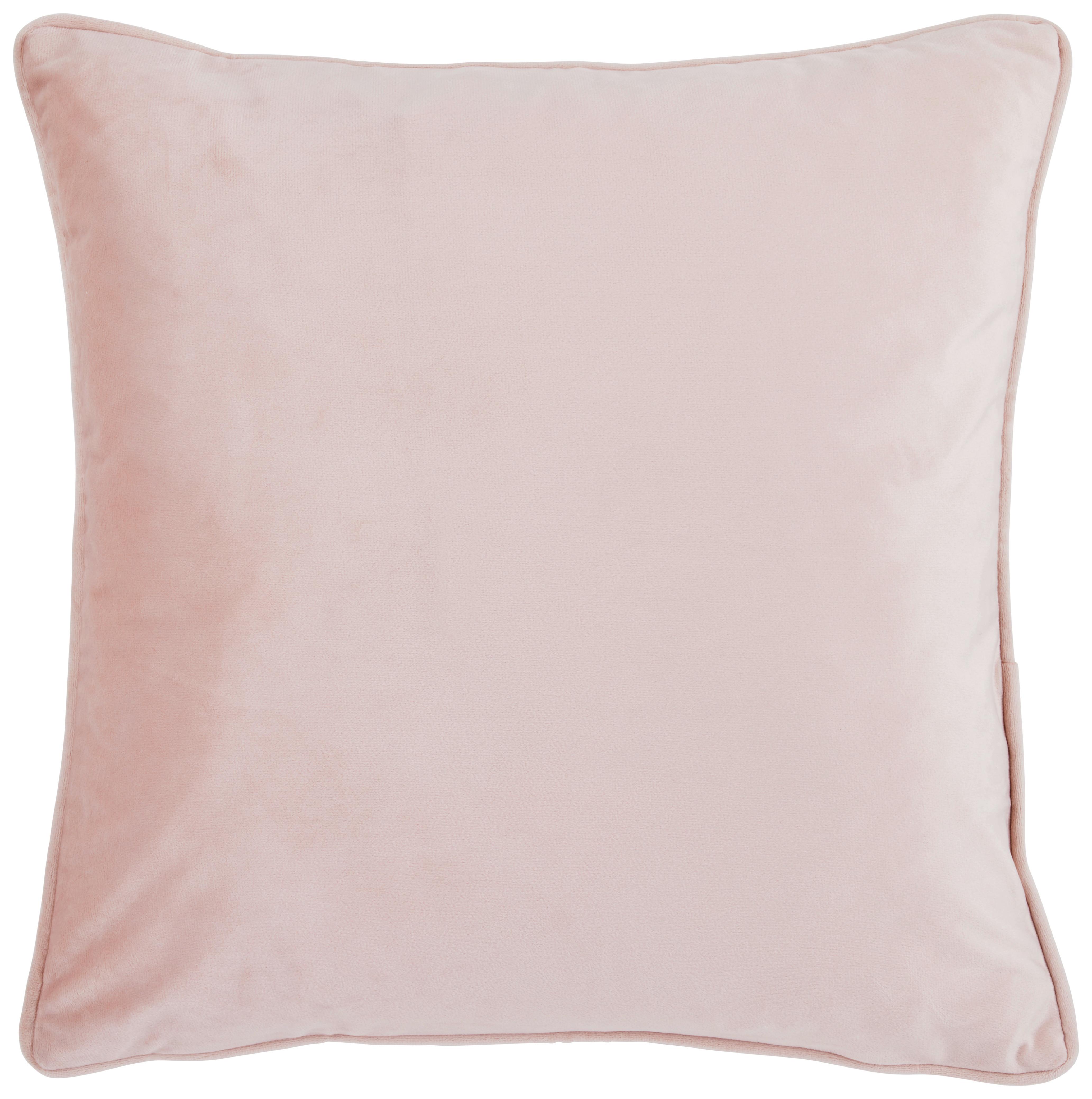 DEKORAČNÝ VANKÚŠ Viola, 45/45cm, ružová - ružová, Romantik / Landhaus, textil (45/45cm) - Modern Living
