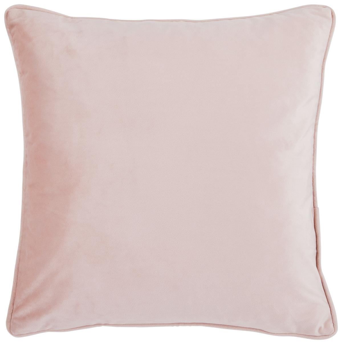 DEKORAČNÝ VANKÚŠ Viola, 45/45cm, ružová - ružová, Romantik / Landhaus, textil (45/45cm) - Modern Living