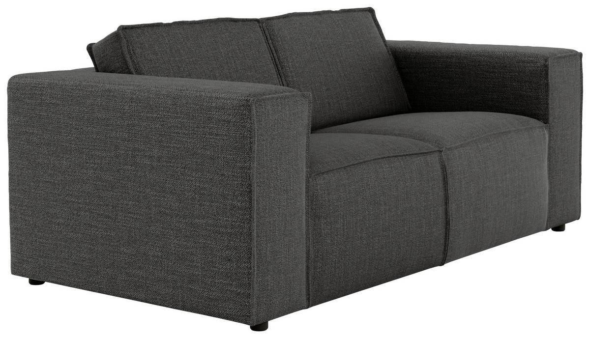 2-sitzer-sofa Dice Anthrazit - Anthrazit/Schwarz, MODERN, Textil (185/80/102cm) - MID.YOU