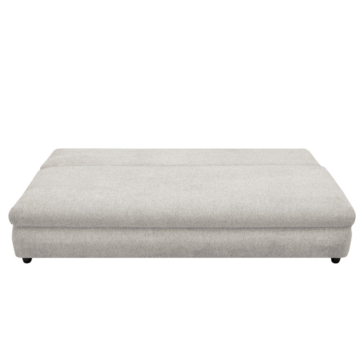 Schlafsofa Olso Beige, Lf: 200x140 Cm - Beige/Schwarz, Trend, Holz/Kunststoff (205/72/100cm)