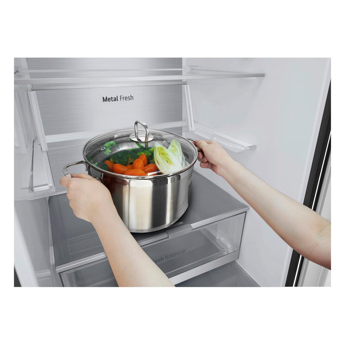 Kühl-Gefrier-Kombination LG Gbv7280bev - Schwarz, Basics, Metall (59,5/203/67,5cm) - LG