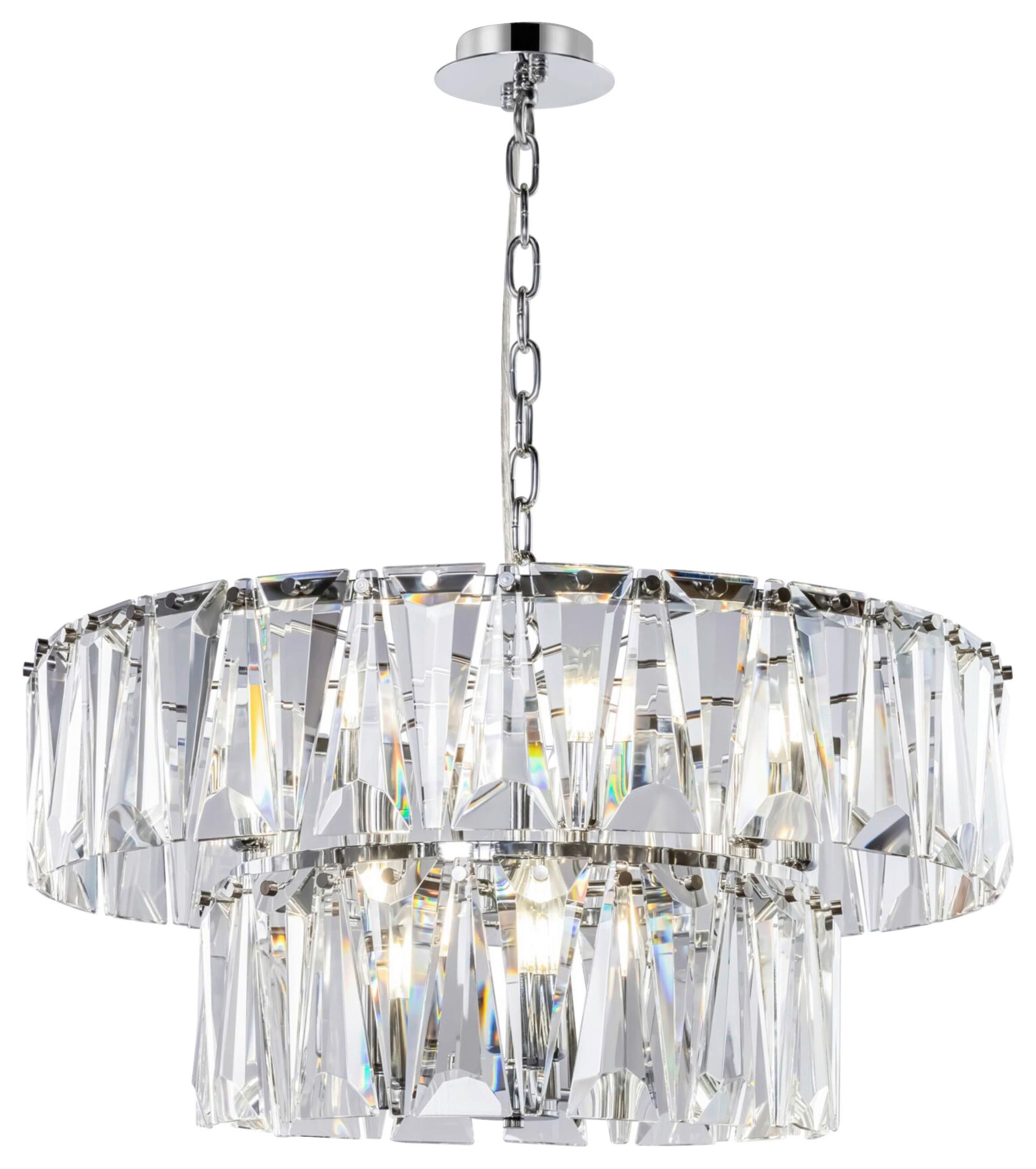Pendelleuchte Puntes - Chromfarben, Basics, Glas/Metall (68/37/68cm) - MAYTONI