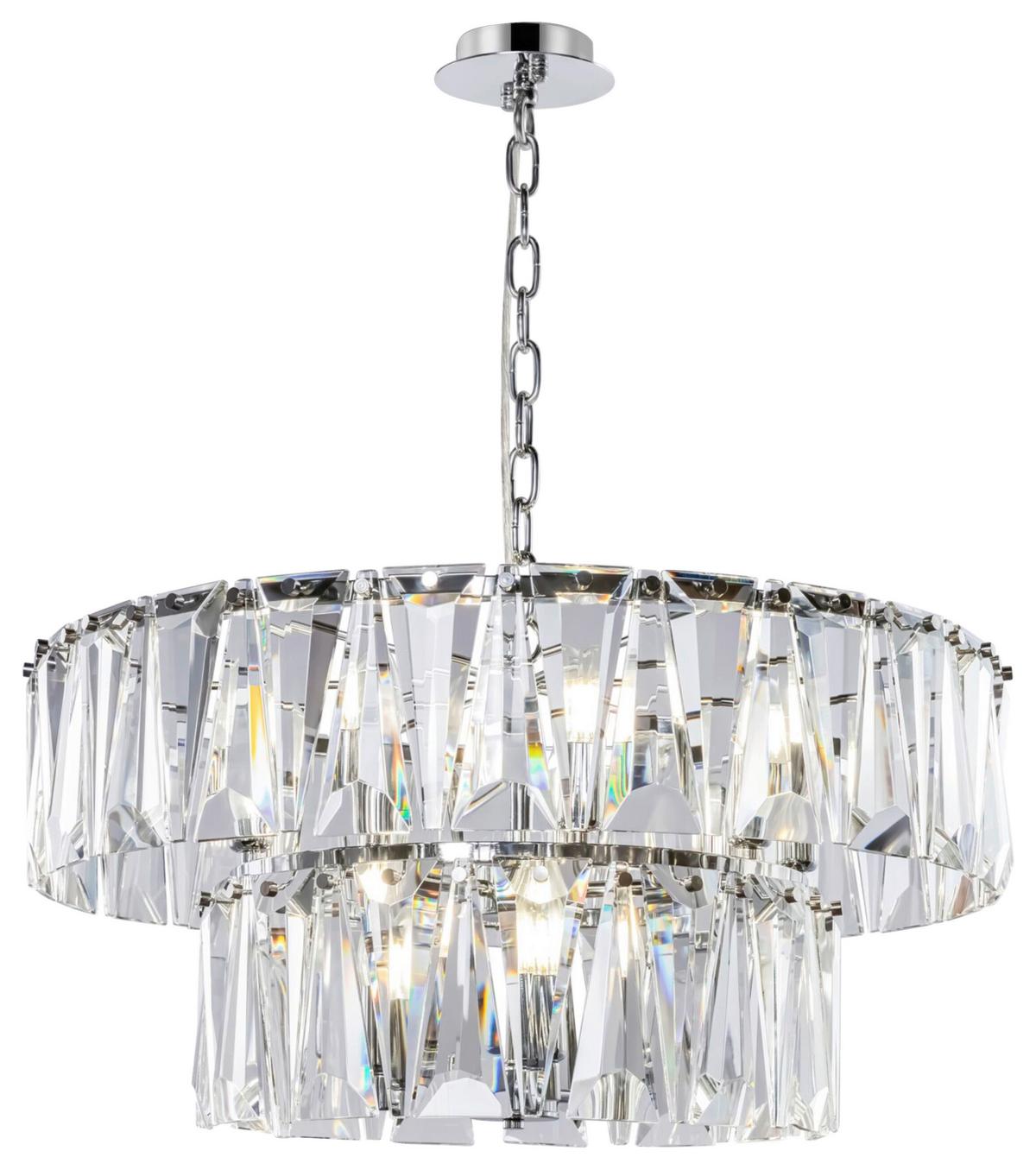 Pendelleuchte Puntes - Chromfarben, Basics, Glas/Metall (68/37/68cm) - MAYTONI