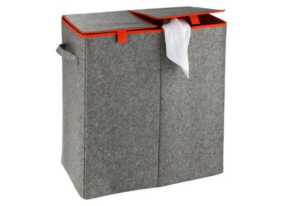 Wäschetonne Duo Filz Orange - Orange/Grau, MODERN, Textil (52/54/28cm) Wäschetonne Duo Filz Orange - Orange/Grau, MODERN, Textil (52/54/28cm)