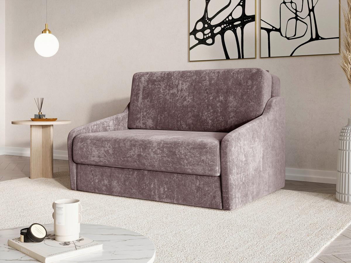 Schlafsofa Fly Bordeaux, B: 136 cm - Bordeaux/Schwarz, Design, Textil (136/86/113cm) - MID.YOU