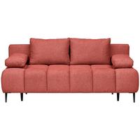Schlafsofa Bobbio Koralle B: 204cm - Koralle/Schwarz, MODERN, Textil (204/90/95cm) - MID.YOU