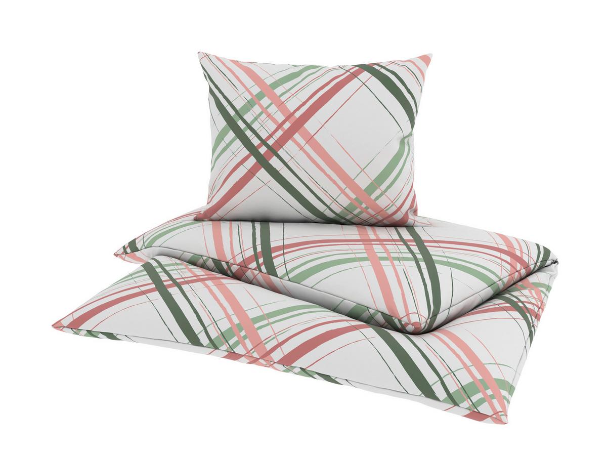 Bettwäsche Jule - Rosa/Grün, MODERN, Textil - Luca Bessoni