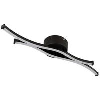 STROPNÉ LED SVIETIDLO LOREN - čierna/opálová, Modern, kov/plast (47,6/10/5,6cm) - Mömax