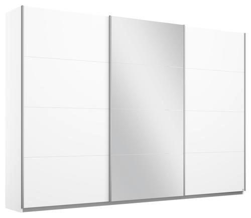 Schwebetürenschrank M. Spiegel 271cm Belluno, Weiß Dekor - Weiß, MODERN, Holzwerkstoff (271/230/62cm) - Rauch Möbel