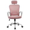 Drehstuhl Caorle mit Armstützen Pink - Pink/Weiß, MODERN, Kunststoff/Textil (60/118/65cm) - MID.YOU