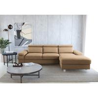 Ecksofa Elvis Sandfarben S: 259x182 Cm - Sandfarben/Silberfarben, KONVENTIONELL, Textil (259/182cm) - Trendmanufaktur