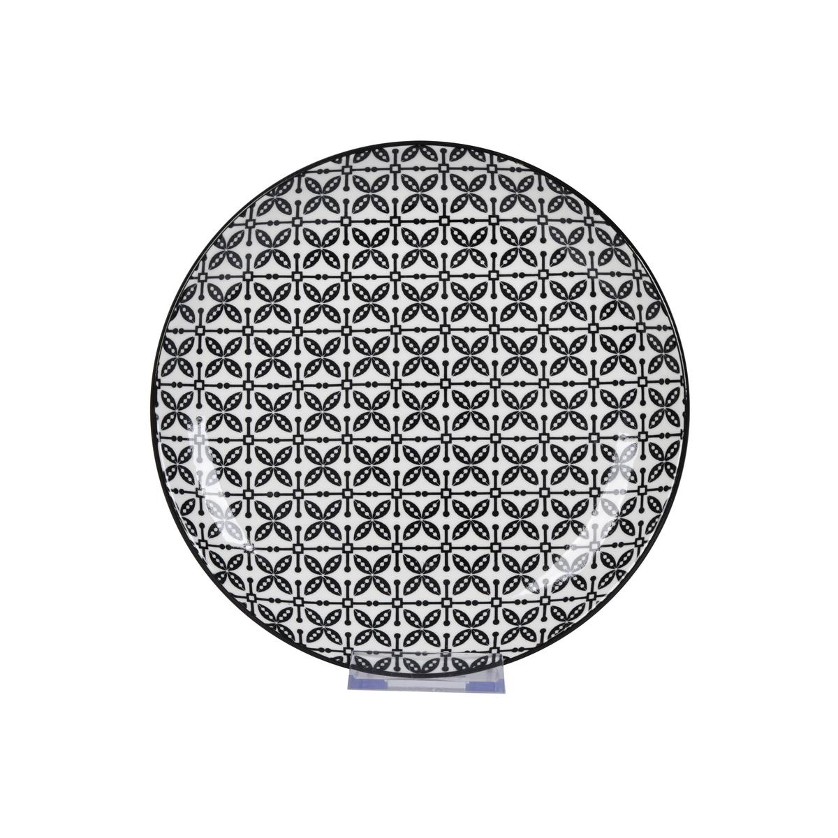 Dezertný tanier SHIVA - čierna/biela, Lifestyle, keramika (20,4/2,5cm) - Mömax