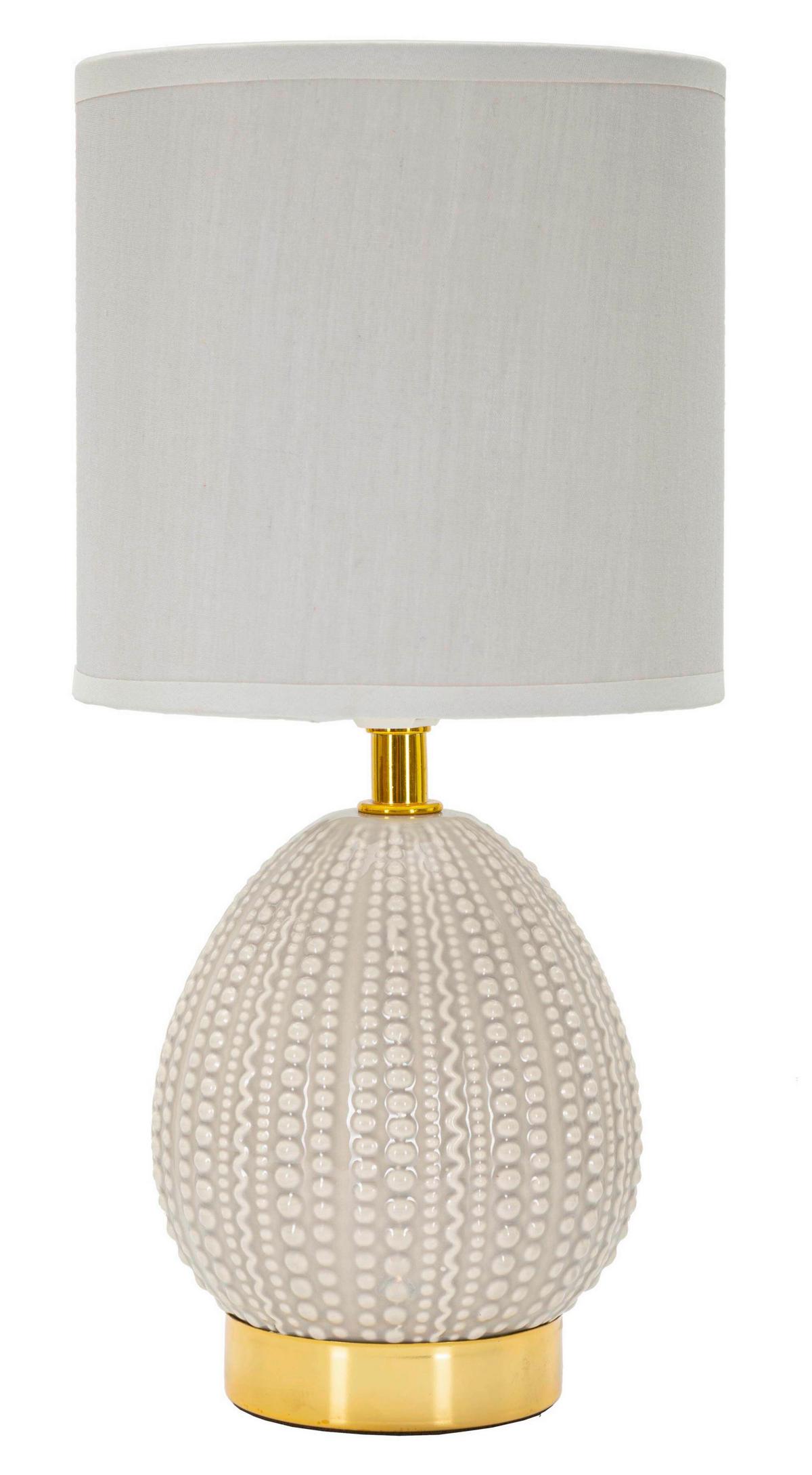 Tischleuchte Flavi Grau B: 15 cm - Grau, Basics, Keramik/Textil (15/15/30.5cm)