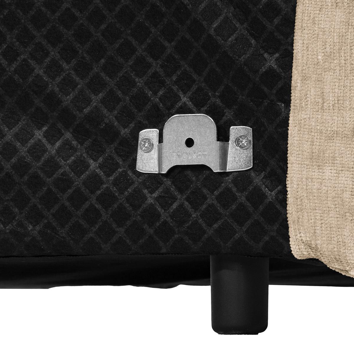 Bigsofa Fluffy, Creme B: 285 Cm - Creme/Schwarz, MODERN, Textil (285/87/184cm) - Trendmanufaktur