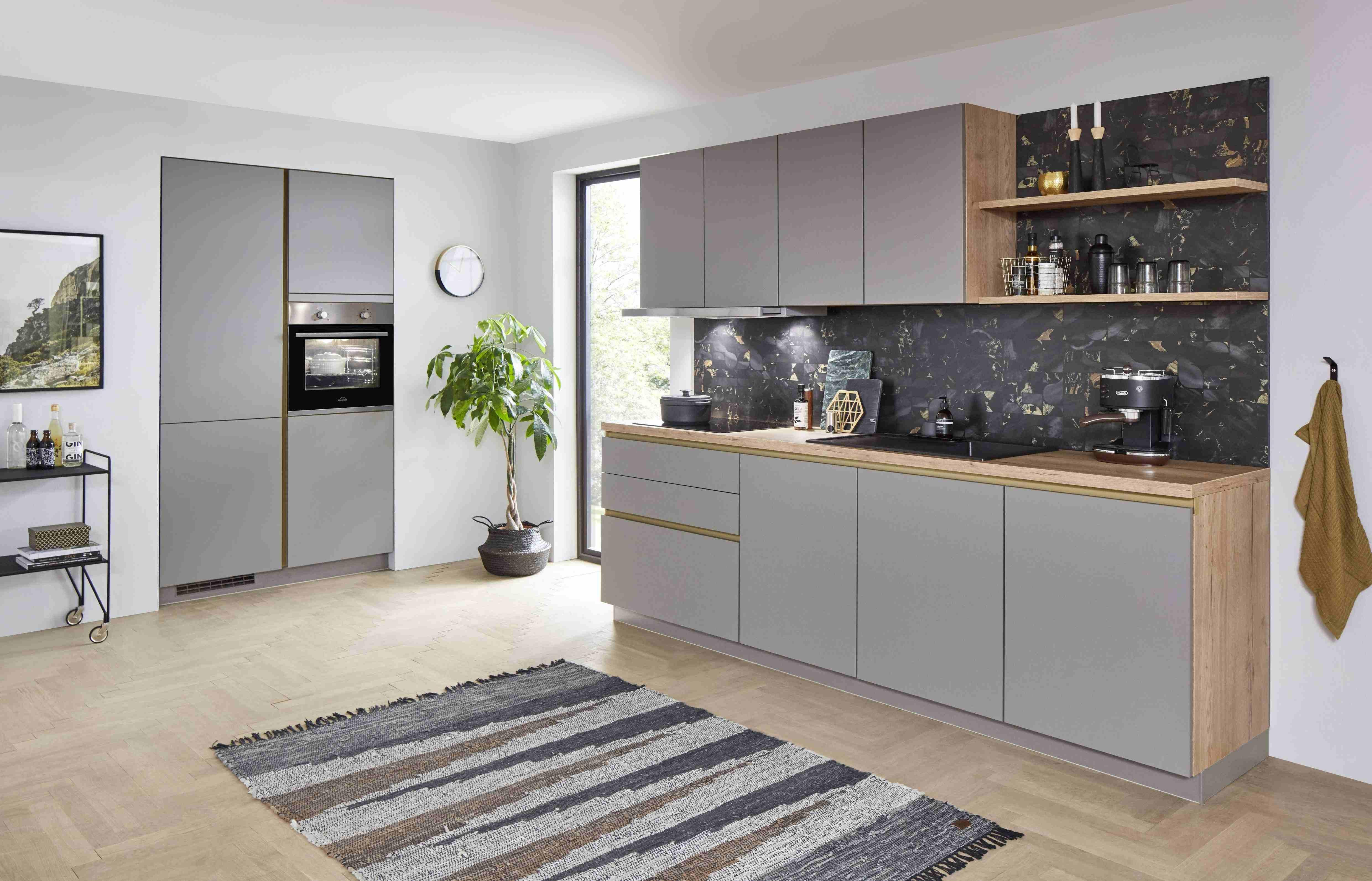 Einbauküche Eastbourne Frei Planbar In Hellgrau - Hellgrau, MODERN, Holzwerkstoff - Vertico