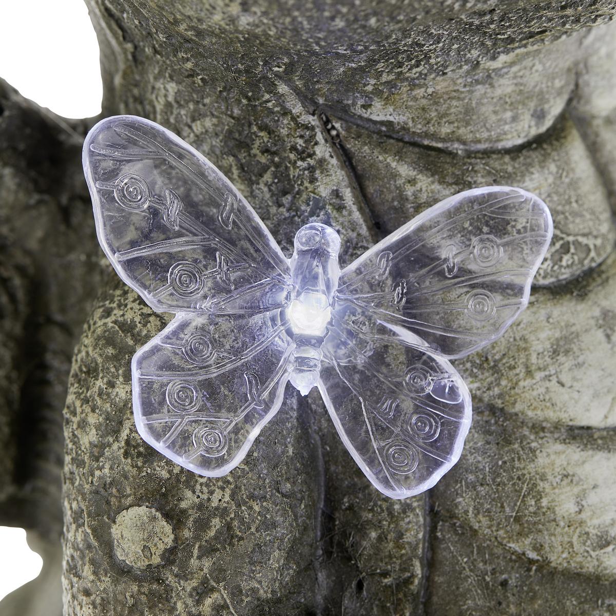 Solar Wandbild Schmetterling aus Metall - Leuchtende Dekoration