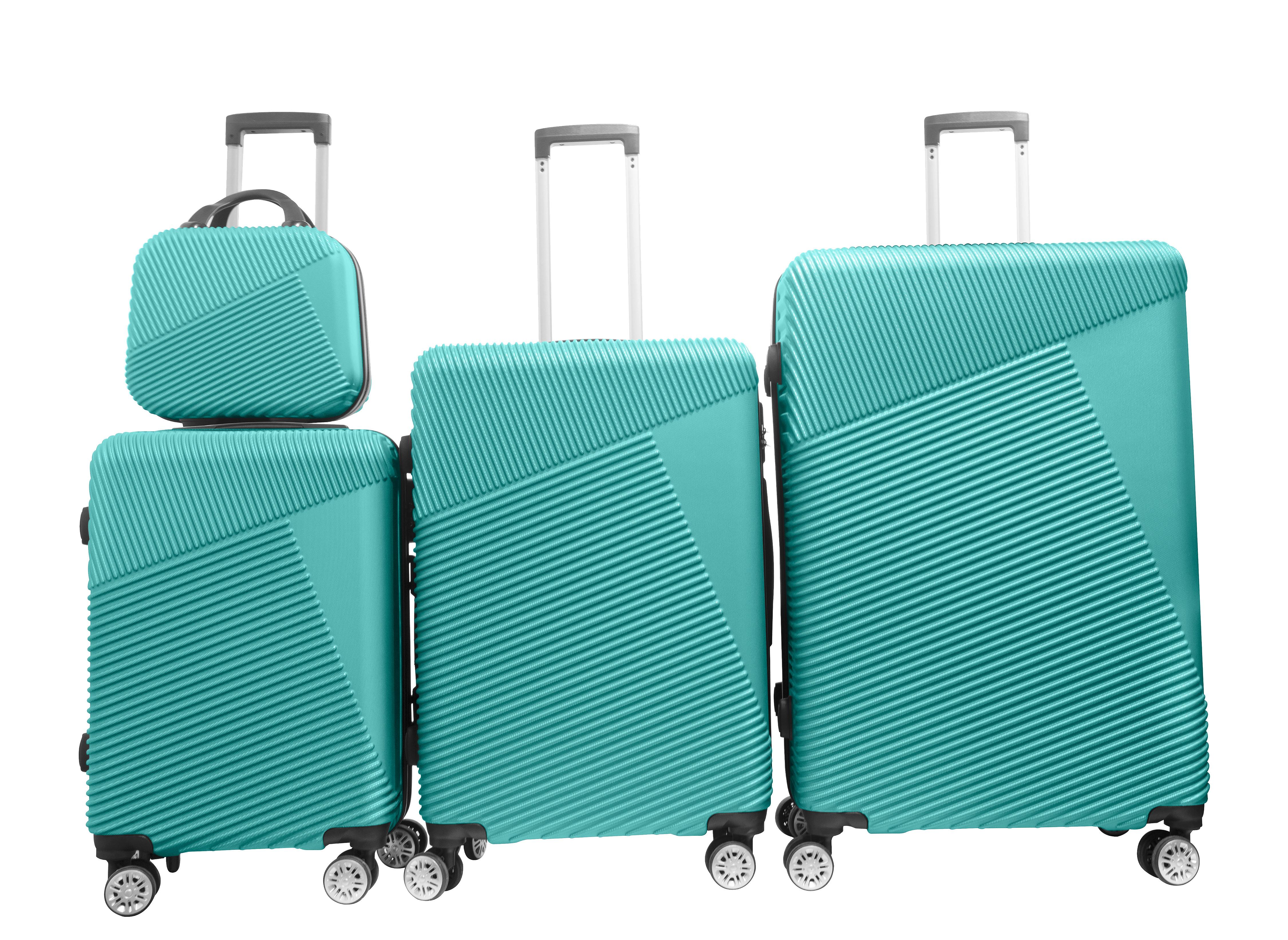 Reisekoffer 4-Tlg. New York 4 Rollen Hartschale