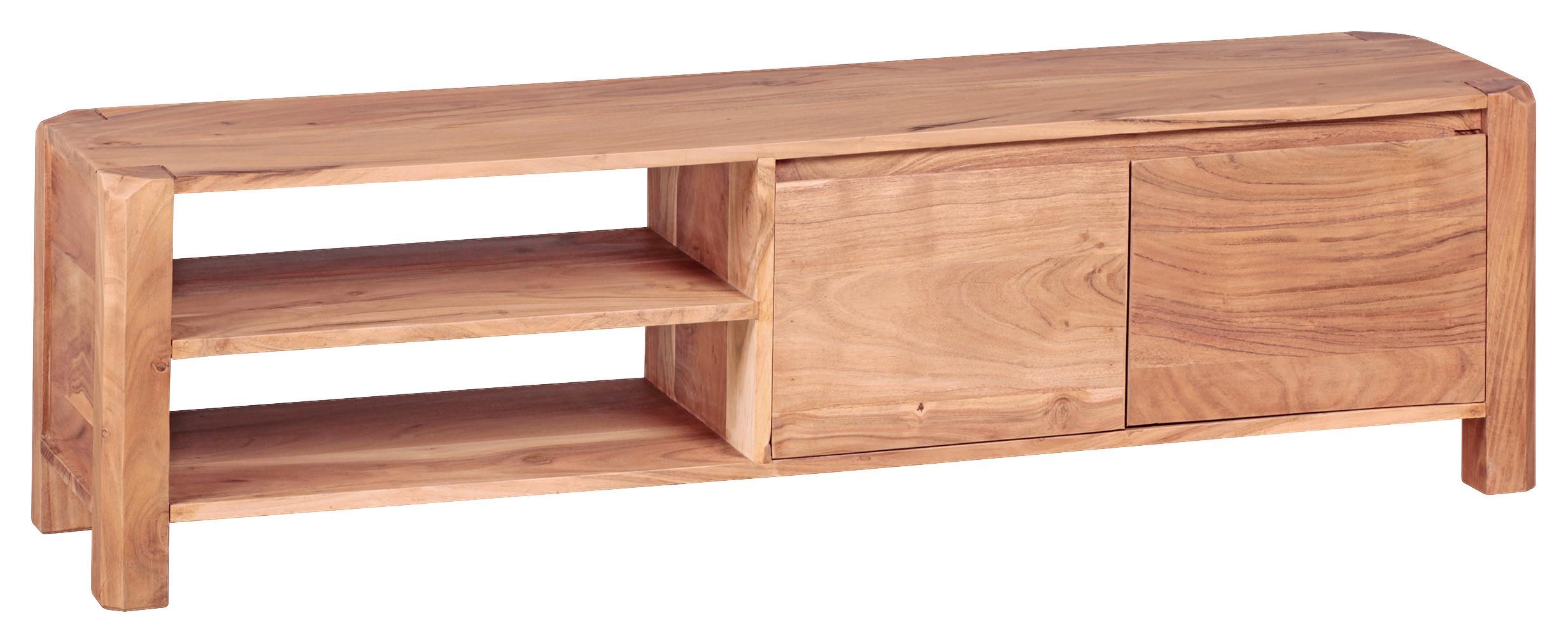 Lowboard Boha B: 140 cm Akazie Massiv - Akaziefarben, Design, Holz (140/40/35cm) - MID.YOU