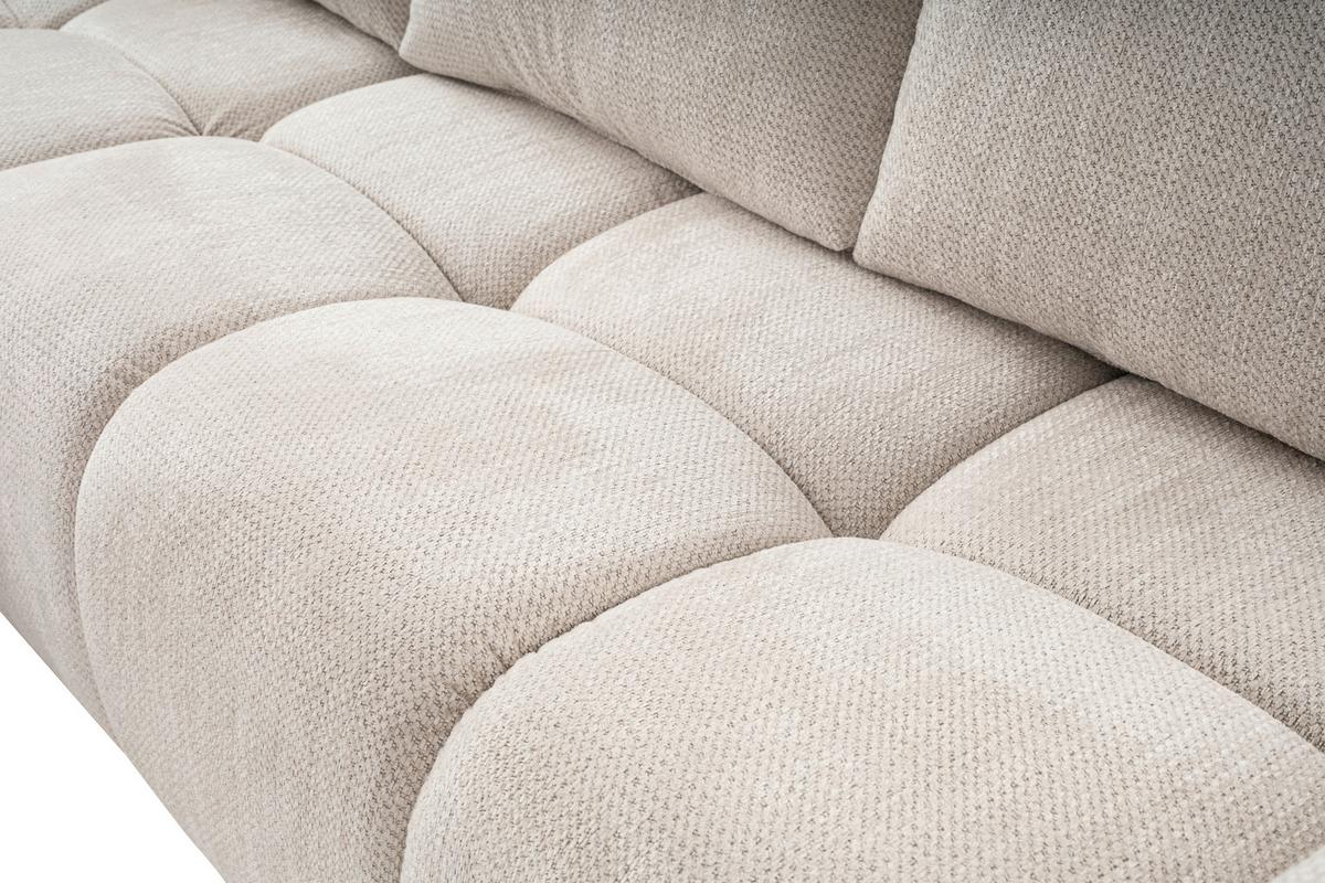 Ecksofa Taremi, Kaschmir S: 173x299 cm - Kaschmir/Schwarz, Design, Textil (173/299cm) - Stylife