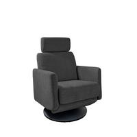 Relaxsessel Centrale T: 87-154 cm, Schwarz - Schwarz, MODERN, Textil (77/105/87-154cm) - Livetastic
