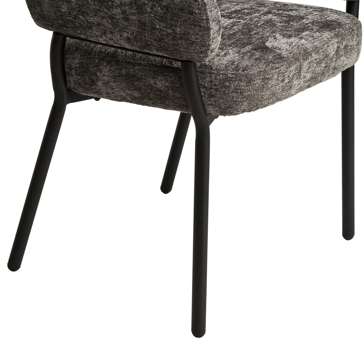 Armlehnstuhl Nova Mikrofaser Anthrazit, B: 60 Cm - Anthrazit/Schwarz, KONVENTIONELL, Holz/Textil (60/80/62cm) - MID.YOU