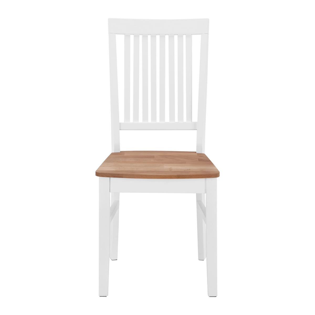 Sada židlí ANTALIA bílá - bílá/přírodní barvy, Moderní, dřevo (44/98/59cm) - P & B