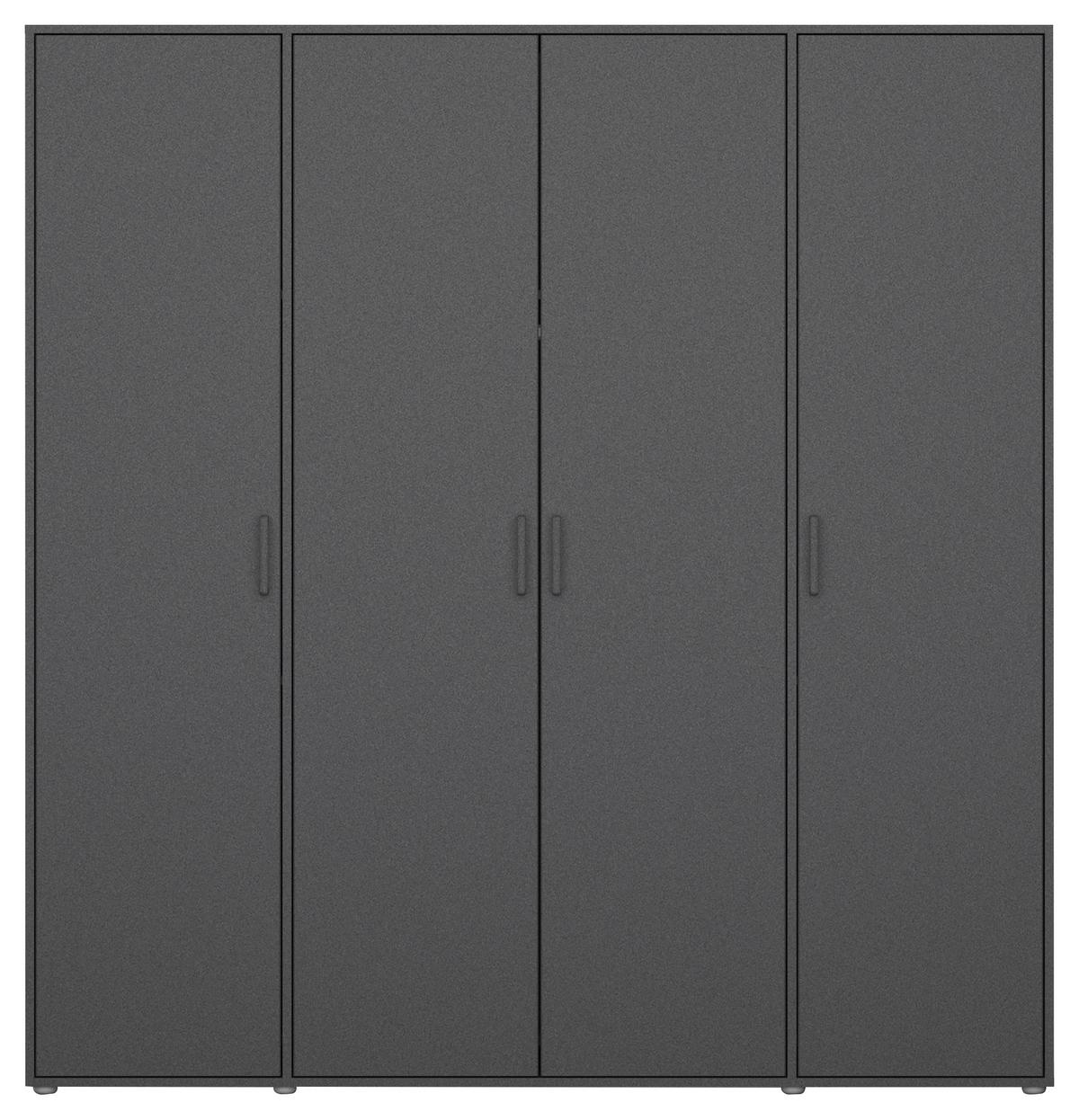 Drehtührenschrank Voyager Grau B: 187 Cm - Grau, MODERN, Holzwerkstoff (187/194/53cm) - Rauch Möbel