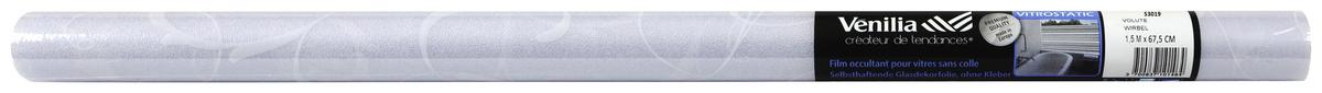 Fensterfolie Statisch Haftend Wirbel-Design 150x67,5 cm - Transparent, KONVENTIONELL, Kunststoff (67,5/150cm)