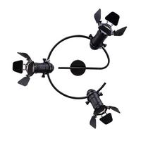 Strahler 3-flammig Verstellbar Ø 40 Cm - Schwarz, Basics, Metall (40/26,5cm) - Globo