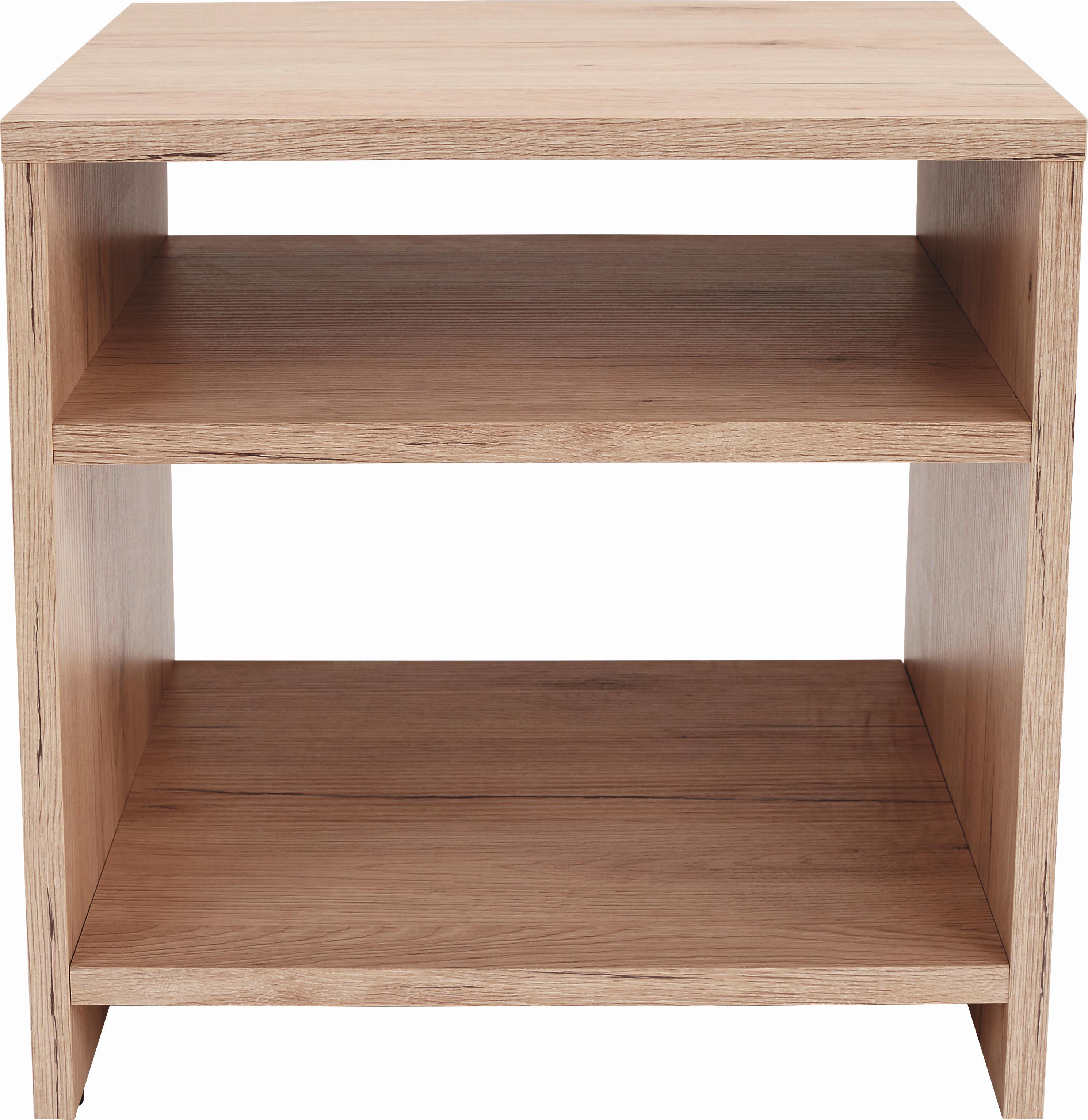 PRÍRUČNÝ STOLÍK LUCA LCT01 - farba duba, Modern, kompozitné drevo (40/40/37cm)