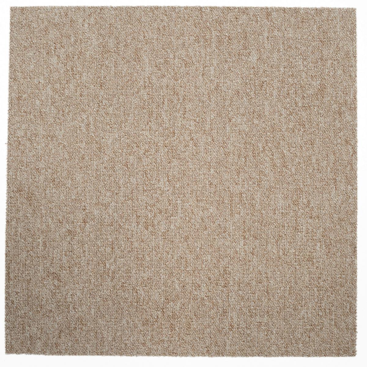 Teppichfliese Beige Mustang 50x50 cm Florhöhe 3 mm - Beige, Basics, Textil (50/50cm)