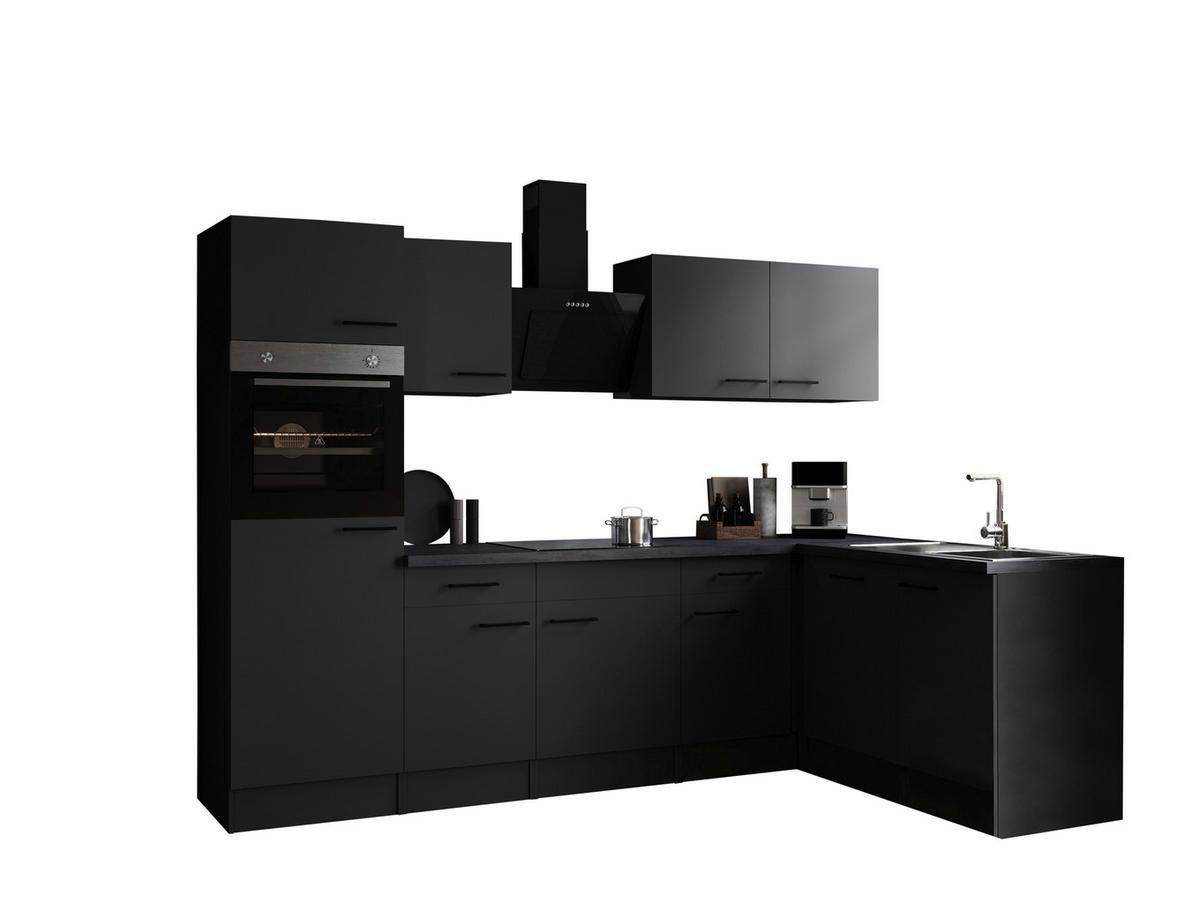 Eckküche Oliver Dunkelgrau S: 280x172cm - Dunkelgrau/Grau, Design, Holzwerkstoff (280/172cm) - Respekta