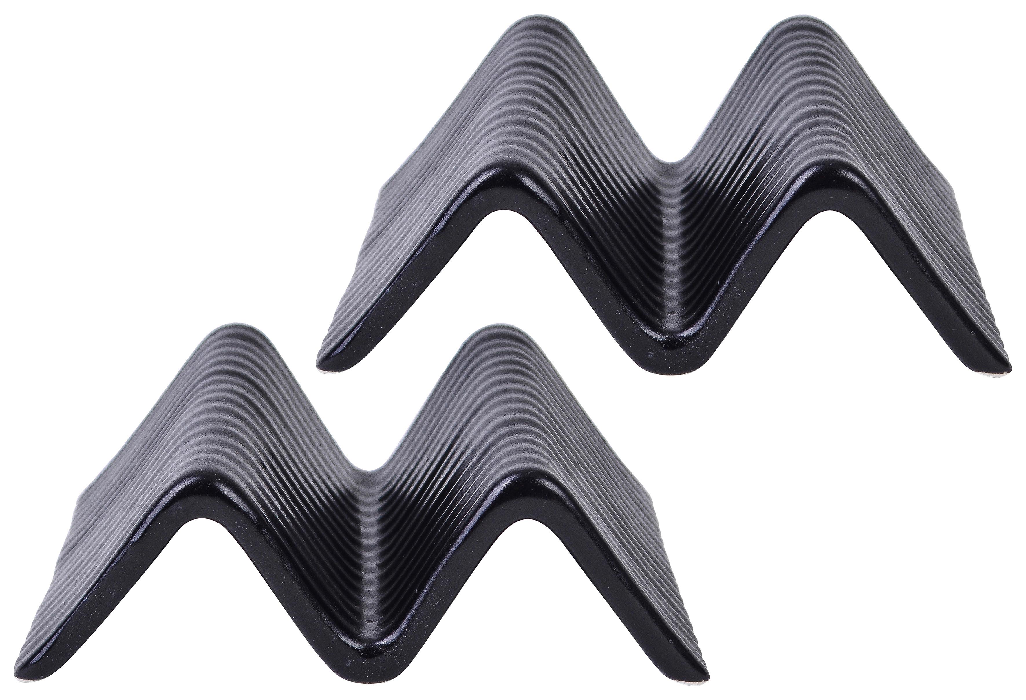 Servierschalenset Steingut 2--Teilig. Bxh: 14,5x10,5 Cm - Schwarz, Basics, Keramik (14,5/10,5cm) - Creatable