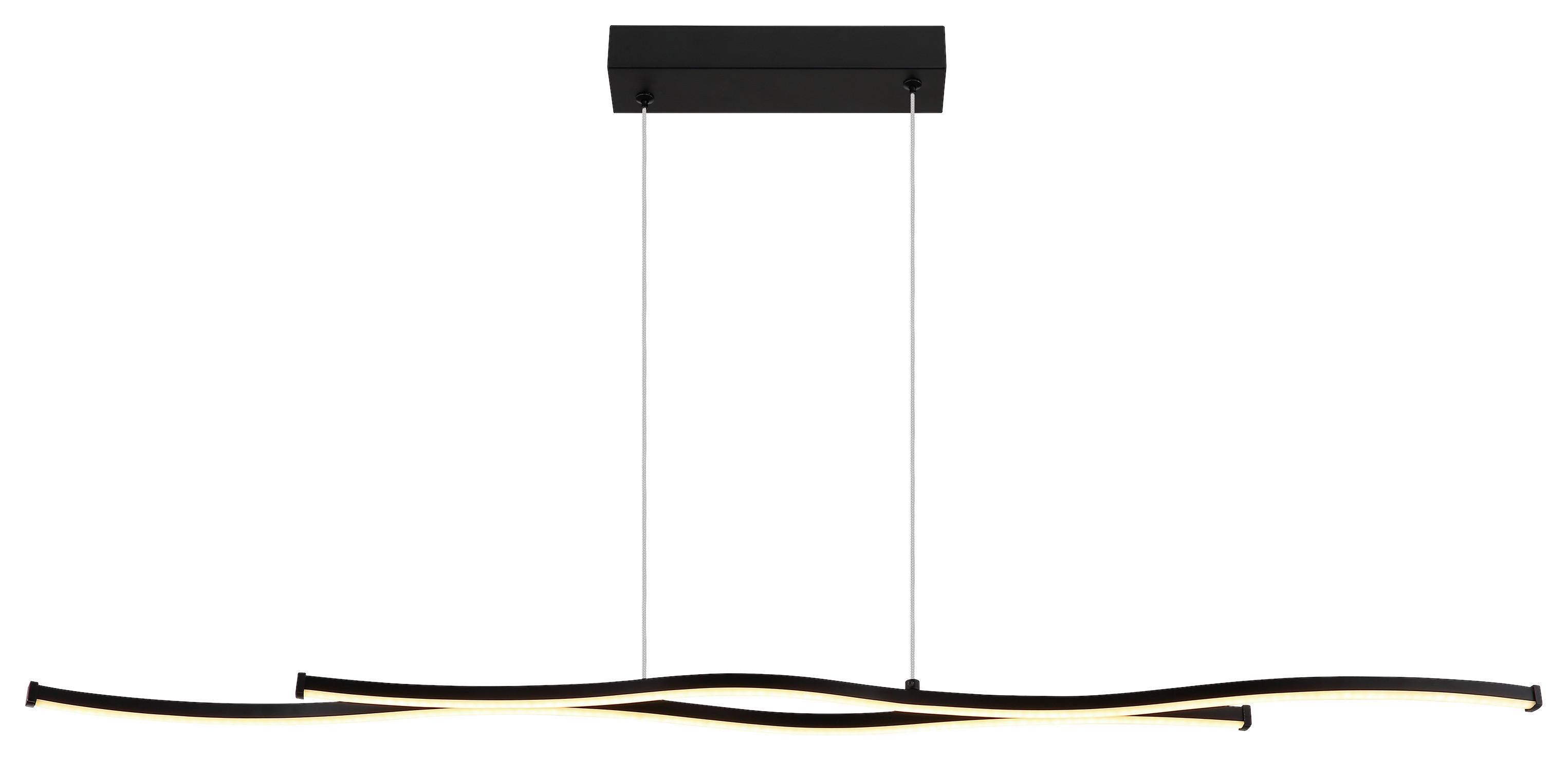 ZÁVESNÉ LED SVIETIDLO LOREN - čierna/opálová, Modern, kov/plast (110,4/8,6/120cm) - Mömax