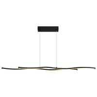 ZÁVĚSNÉ LED SVÍTIDLO LOREN - černá/opál, Moderní, kov/plast (110,4/8,6/120cm) - Mömax